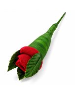 Rode babysokjes als roos | Babyblooms Baby Rosebud