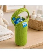 Isolerende BUILT Thirsty Tote babyfleshouder van rekbaar neopreen. Houdt een flesje langer warm of koud en is handig voor onderweg.