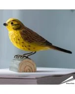 Houtgesneden vogel | Geelgors | Emberiza citrinella