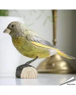 Houtgesneden vogel - Groenling - Decobird