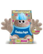 Hugmeez Medium Coolste Papa is een superzachte knuffel van ca. 200 x 350 mm met open armen en persoonlijke boodschap voor papa.