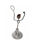 Metalen tennisspeler beeldje 19,5 cm | Cadeau voor tennisfan