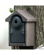 Houtbeton nestkast voor vogels | 28mm opening | bruin | Hoezo-Kado