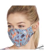 Mondkapje Bosdieren print - Wasbaar - Neusstrip