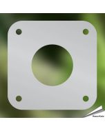 RVS Invliegplaatje voor nestkasten - vierkant (28mm) - Voorkomt uithakken van de invliegopening van je houten nestkast.