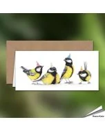 Verjaardagskaart met koolmeesjes - Voor natuurliefhebbers - www.hoezo-kado.nl