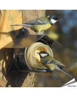 Metaaldraad Pindakaaspothouder voor potjes vogelpindakaas - Hoezo-Kado