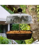 2 Hangend voederhuis voor tuinvogels met dak ✔️ Robuuste metalen constructie ✔️ Stevig, fijnmazig draadgaas ➤ Bestel nu online op Hoezo-Kado