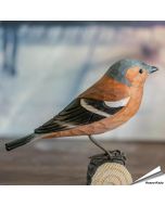 DecoBird - Boekvink | Houtgesneden vogel | lindenhout