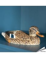 DecoBird - Vrouwtjeseend | Houtgesneden vogel | lindenhout