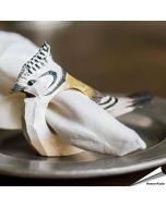 Handgemaakte Houten Servetring Kuifmees - Natuurdecoratie | Hoezo-Kado