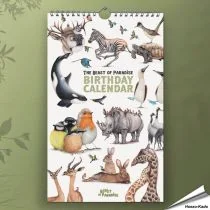 Verjaardagskalender van Beast of Paradise met wilde dieren ➤ Bestel nu op Hoezo-Kado