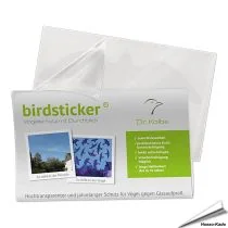 Birdsticker - 5 Stickers & plastic schraper