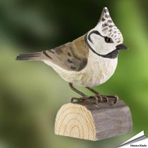 DecoBird - Groenling | Houtgesneden vogel | lindenhout