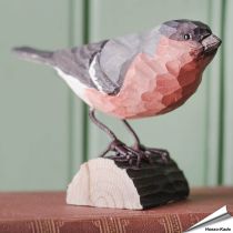 DecoBird - Goudvink | Houtgesneden vogel | lindenhout
