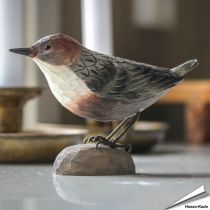 DecoBird - Waterspreeuw | Houtgesneden vogel | lindenhout