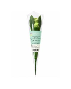 Babyblooms Baby Rosebud met lime babysokjes in de vorm van een roos. Fris en origineel kraamcadeau voor geboorte, babyshower of kraammand.