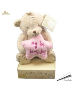 Button Corner - My 1st Birthday (roze)