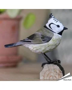 DecoBird - Groenling | Houtgesneden vogel | lindenhout