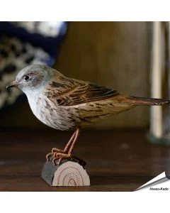 Houtgesneden vogel - Heggenmus - Decobird