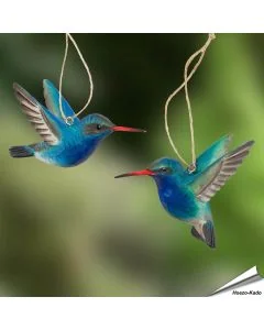 Houtgesneden DecoBirds | Breedsnavelkolibries | Wildlife Garden