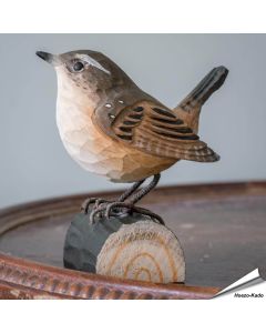 DecoBird - Winterkoning | Houtgesneden vogel | Wildlife Garden