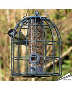 Voedersilo Compact met beschermkooi voor zaden (zeegroen)