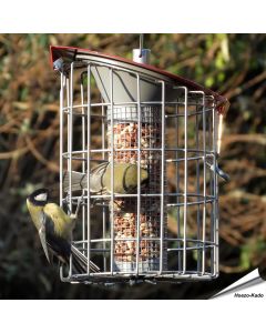 Voedersilo Roundhaus - pinda's (rood)