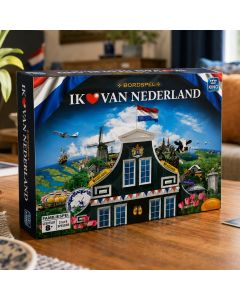 Ik Hou van Nederland Bordspel voor 2 tot 6 spelers vanaf 8 jaar. Beantwoord 900 vragen en reis door alle Nederlandse provincies.