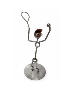 Metalen tennisspeler beeldje 19,5 cm | Cadeau voor tennisfan