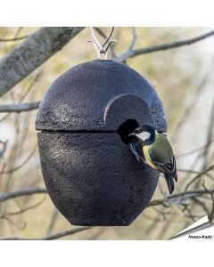 Houtbeton nestkast Malaga | hangend | zwart | Hoezo-Kado