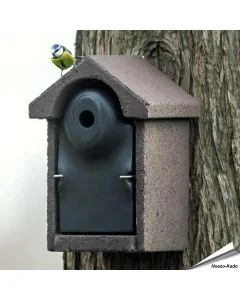 Houtbeton nestkast voor vogels | 28mm opening | bruin | Hoezo-Kado