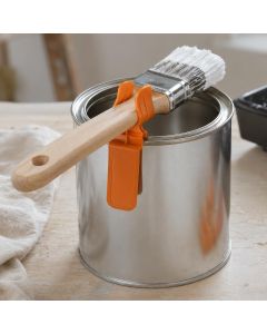 Paint Brush Clip kwasthouder voor standaard verfblikken. Set van 3 herbruikbare clips die je verfkwast boven het blik houden zodat verf terug kan druppelen.