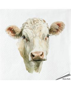 Stijlvolle servetten met een koe (boederijdier) van Esschert Design ✔️ FSC-papier, 3-laags, biologisch afbreekbaar ✔️ Perfect voor elke tafelsetting ➤ Bestel bij Hoezo-Kado