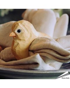 Houtgesneden servetring - Vogelkuiken ✔️ Breng de natuur naar je tafel ✔️ Gemaakt van duurzaam hout ✔️ Beschilderd met milieuvriendelijke verf ✔️ Bestel nu op Hoezo-Kado
