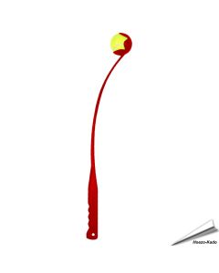 Tennisbalwerper voor honden (rood)