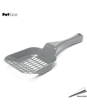 Kattenbakschepje (grijs) - Met dit kattenbakschepje maak je op een makkelijke en hygiënische manier de kattenbak schoon. De vorm van het schepje zorgt ervoor dat alleen klompjes kattengrit opgeschept wordt.