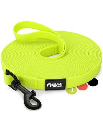 Schleppleine für Hunde in Neon-Gelb ✔️ Wetterfest & komfortabel ✔️ 10 Meter für Training & Spaziergänge ➤ Online kaufen bei Hoezo-Kado!