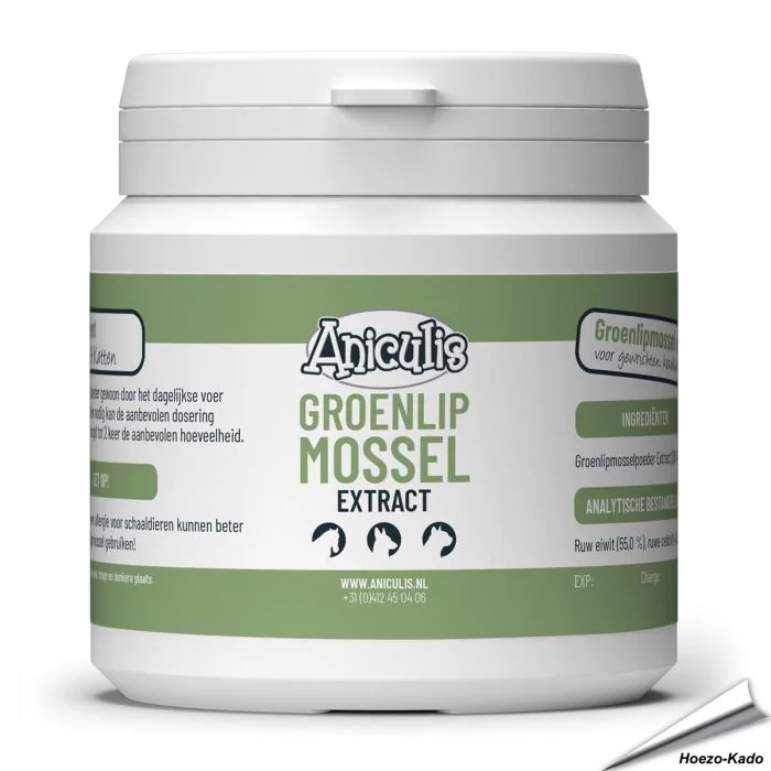 Aniculis Groenlipmossel Extract, poeder voor honden, katten en paarden 100 gram
