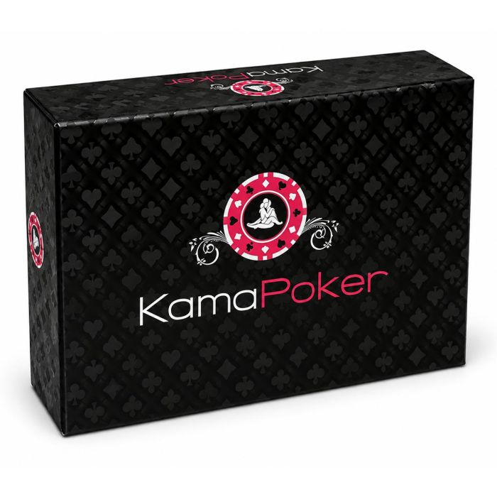 KamaPoker is een erotisch pokerspel voor 2 tot 4 volwassenen met 52 kaarten en 48 fiches. Combineer bluffen, strategie en spannende opdrachten.