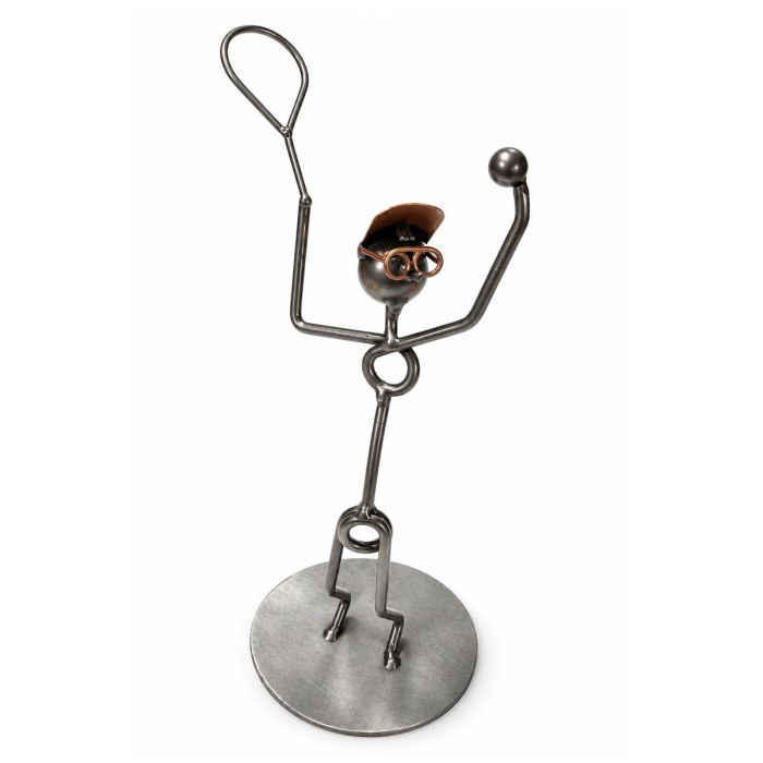 Metalen tennisspeler beeldje 19,5 cm | Cadeau voor tennisfan