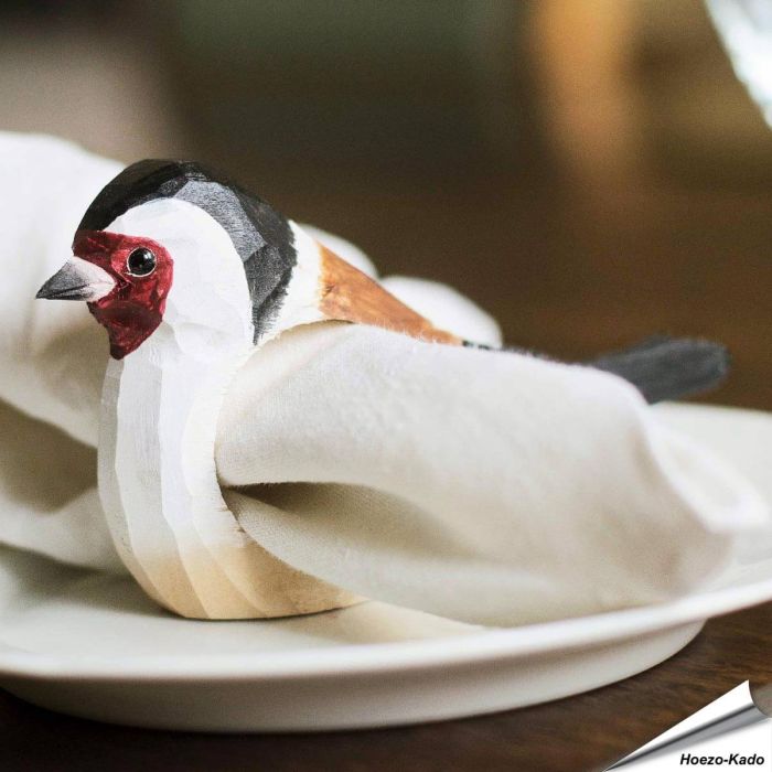 Handgemaakte houten Servetring Putter - Kleurrijke Tafeldecoratie | Hoezo-Kado