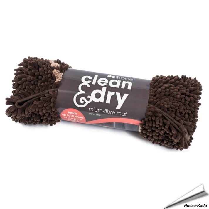 Clean & Dry Microvezel Mat - bruin (80 x 55cm)