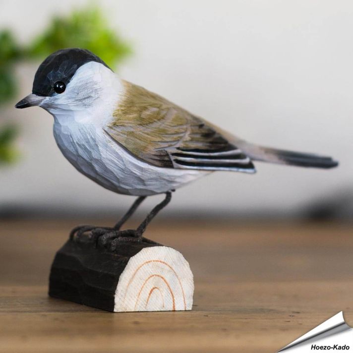 Zwartkop (Sylvia atricapilla) - Decobird van Wildlife Garden - Koop online op Hoezo-Kado