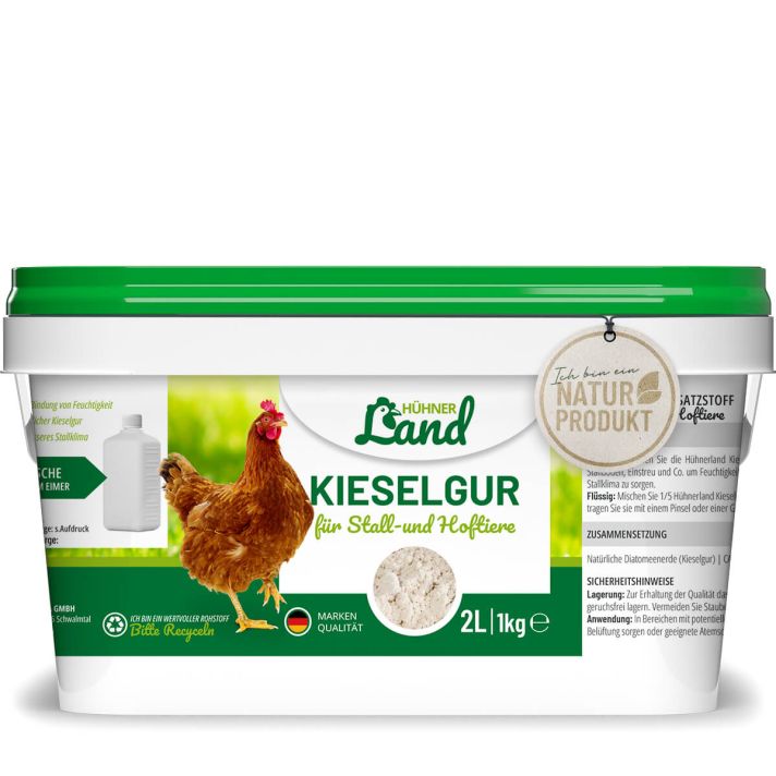 Diatomeeënaarde voor kippen en pluimvee ✔️ Geschikt voor stal, tuin en erf ✔️ Neemt vocht effectief op ✔️ Zorgt voor een prettig stal­klimaat ✔️ Nu verkrijgbaar bij Hoezo-Kado