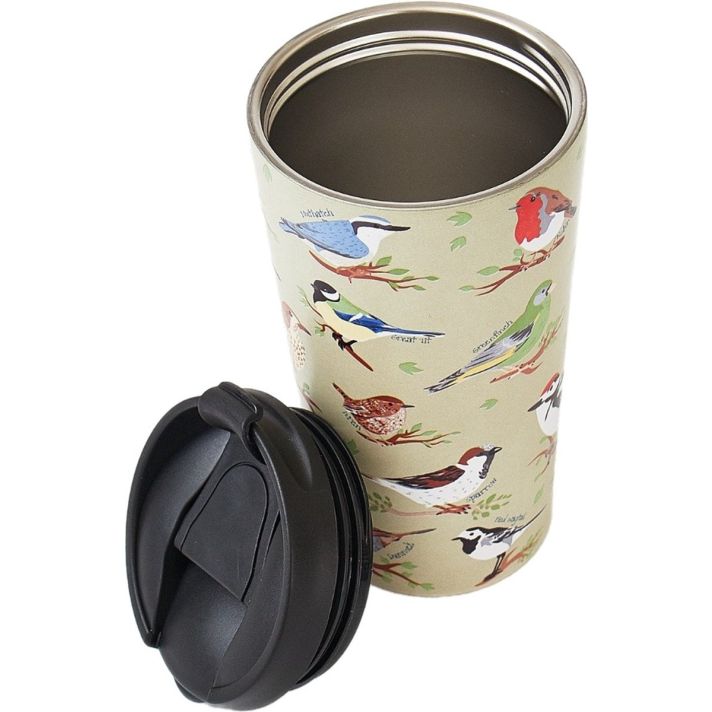 Eco Chic - The Travel Mug (thermosbeker) - N02- Green - Wild Birds