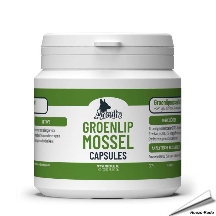 Groenlipmossel capsules voor Honden - 100 stuks