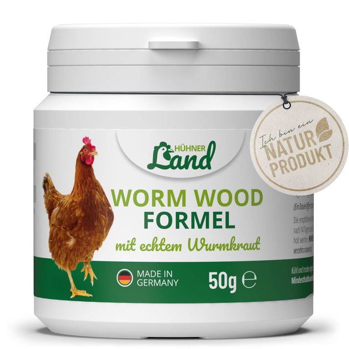 Wormwood Formule van HÜHNER Land - 50 gram ✔️ Na een wormkuur bij kippen ✔️ Natuurlijke kruiden ✔️ Ondersteunt een gezonde darmfunctie ✔️ Bestel nu op Hoezo-Kado