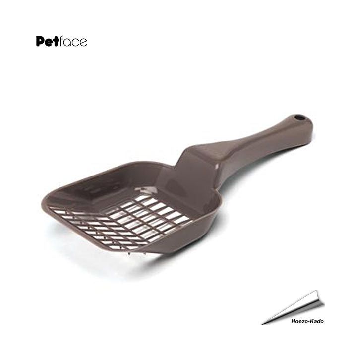 Kattenbakschepje (bruin) - Met dit kattenbakschepje maak je op een makkelijke en hygiënische manier de kattenbak schoon. De vorm van het schepje zorgt ervoor dat alleen klompjes kattengrit opgeschept wordt.
