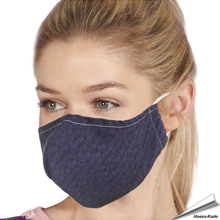 Mondkapje met Blokjes print | Wasbaar